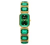 RORIOS Women's Quartz Watch with Classic Crystal Inlaid Strap Waterproof Wristwatch Fashion Rectangular Watches for Ladies Green
