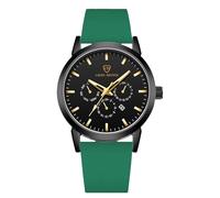 RORIOS Women's Quartz Watch with Soft Silicone Strap Golden Pointer Waterproof Wristwatch Fashion Casual Minimalist Quartz Analog Watches for Women Girls Green