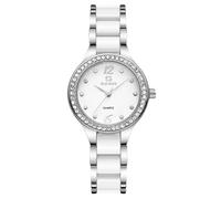 RORIOS Women's Quartz Watch with Stainless Steel Bracelet Female Diamond Watches Analogue Display for Ladies Girls Wristwatch White