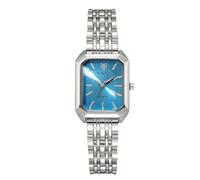 RORIOS Women's Rectangle Watch Stainless Steel Bracelet Watches Quartz Wristwatch Blue Silver