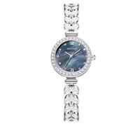 RORIOS Women's Silver Band Watch with White/Black Dial Fishtail Style Wristwatch for Daily Wear/Party Black