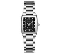 RORIOS Women's Square Quartz Watch Stainless Steel Waterproof Dress Wristwatch with Date Display Elegant Minimalist Analog Watches Daily Wear Gift for Ladies Black