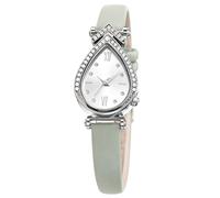 RORIOS Women's Teardrop Dial Watch with Rhinestone Embellishment Multiple Color & Dial Styles Roman/Digital Elegant Timepiece for Ladies Green