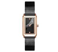 RORIOS Womens Watch Rectangle Dial Watches Analog Quartz Watch with Stainless Steel Mesh Strap Classic Dress Wrist Watches for Women
