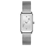 RORIOS Womens Watch Rectangle Dial Watches Analog Quartz Watch with Stainless Steel Mesh Strap Classic Dress Wrist Watches for Women