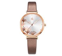 RORIOS Womens Watches Analogue Quartz Watches with Leather Strap Creative Waterproof Watches for Women Ladies White