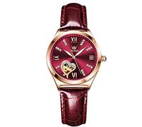 RORIOS Women's Watches Automatic Self-Winding Watch Mechanical Watch with Leather Strap Luminous Ladies Dress Wrist Watches