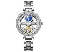 rorios Women's Watches Automatic Watch Mechanical Watches Luminous Watch with Leather Strap Fashion Waterproof Women's Watches, Silver A., Bracelet