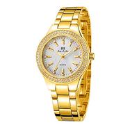 RORIOS Women's Watches Waterproof Quartz Analogue Watches with Stainless Steel Strap Fashion Watches for Women Girls Gold Bracelet, Gold, Bracelet