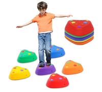 RORLAND Stepping Stones Kids, Toddler Sensory Balance Stepping Stones, Stackable, Kids Outdoor Garden Play Equipment, Obstacle Course for Children, Indoor & Outdoor Toys