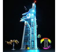 Rorliny LED Light Kit for Lego-76269 Avengers Tower, Compatible with Lego-76269 Avengers Tower Building Set (Lights Only, No Lego Set)