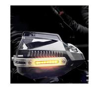 RORLL Motorcycle Handlebar for Silver for Wing for Torneo Cbr1100Xx Biz 125 Cg 125 for Shadow 750 Motorcycle Hand Guards Handguard Handlebar Handle Protector Hand Guards(Black-Amber Light)