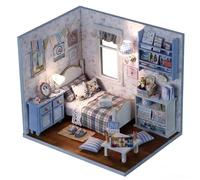 Roroom DIY Miniature House Kit, Sunshine Overflowing Book Nook Kit for Adults with LED Lights, 3D Wooden Puzzle Dollhouse for Home Desk Display - Unique Gift for Model Collectors