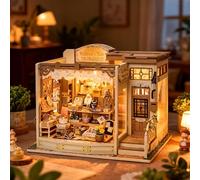 Roroom DIY Miniature House Kit, Vitrine's Tale Book Nook Kit for Adults with LED Lights, 3D Wooden Puzzle Dollhouse for Home Desk Display - Unique Gift for Model Collectors