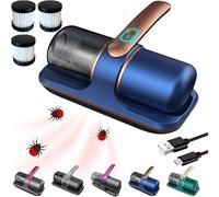 RoRooroole Pure Sleepy Bed Vacuum, Puresleepy Pro Mattress Vacuum, UV Vacuum Cleaner for Mattress UV Handheld Cordless Deep Mattress Sleepy Vacuum, for Bedding Sofas Carpets(Blue)
