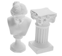 RORPOIR 1 set God Statue Roman Column Character Sculpture for Home Decor Mythology Bust Figurine Aphrodite Statue Decoration