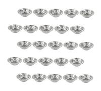 RORPOIR 100pcs Disposable Non-Stick Tinfoil Tart Trays for Baking Small Cakes and Egg Tarts Silver Foil Mini Pans Suitable for Banquet Desserts and Afternoon Tea