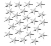 RORPOIR 100pcs Silver Iron Five-pointed Star Ornaments for Craft Projects and Creations, Decorative Accent Wall Sculptures that Can be Taped, Glued, or Nailed