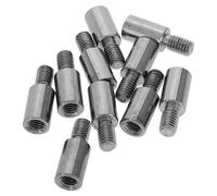 RORPOIR 10pcs Joystick Extension Rods for Gaming Consoles, Iron Silver Plated with Screw Thread 5.5mm to 10mm, Easy Installation and Improved Accuracy for Fighting Games and Players
