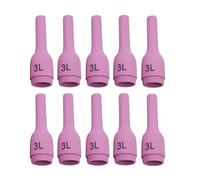 RORPOIR 10pcs Long Ceramic Argon Arc Welding Nozzle Porcelain Sleeve for Wp- Tig Torch Professional Wear-Resistant Welding Consumables