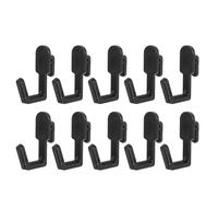 RORPOIR 10pcs Perforated Board Hooks for Pegboard Wall Storage, Black Plastic Peg Hooks with Rounded Tips, Heavy Duty and Flexible Installation, for Kitchen and Pantry Tool Organizing