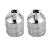 RORPOIR 10pcs Plastic Flush Cap Pipe End Cap Silver for Toilet and Water Pipe, Home Restroom Decorative Cover, Easy Installation,