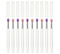 RORPOIR 10pcs Silicone Lipstick Brush Applicators with Cover, Soft Tip Reusable Makeup Tools for Concealer and Eyeshadow, Protects from Dust and Resists Product Buildup, for Lip Balm
