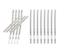 RORPOIR 12 Pcs Silver Rhinestone Hair Clip X Shaped Metal Bobby Pin Not Easy to Break or Deform, Delicate Hair Accessory for Women Attending Parties or Dating