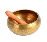 RORPOIR 14.5x14.5x7.5cm Manual Tapping Meditation Bowl Singing Bowl with Sound Stick from Nepal