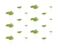 RORPOIR 18pcs Artificial Floating Fish Plants for Aquarium and Fish Tank Decor, Plastic Duckweed with Root, Light Green Abs Material, Easy Arrangement, Versatile Use for Enhancing