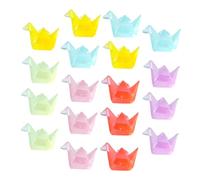 RORPOIR 18pcs Mini Origami Crane Figurines Luminous Resin Micro Landscape Ornaments for DIY Aquariums Dollhouses and Garden Decor Glow Dark Tiny Sculptures