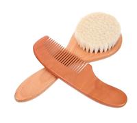 RORPOIR 1set Hair Brush and Comb Set Wool Brush Kit for Newborn Scalp Care Lightweight and Portable Grooming Essentials for Gentle Massage