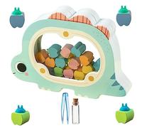 RORPOIR 1set Wooden Tooth Keepsake Box Creative Dragon Design for First Tooth Storage Natural Material Includes Tweezers and Bottles for Easy Handling for Childhood Memories