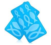 RORPOIR 2 Pcs Fish Shaped Silicone Mold Cavity Food Grade Baking Mold for Jelly Ice Cream and Soap Non Stick Cake Mould for Creative Desserts