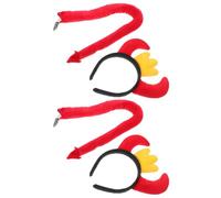 RORPOIR 2 Sets Red Halloween Devil Horns Headband Costume Accessory for Women, Fabric Material with 3d Cartoon Style, Versatile Use for Parties and Themed Events