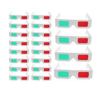 RORPOIR 20pcs Red Green Movie Glasses: Plastic and Paper Frames - Clear and Sharp Stereoscopic Viewer for TV Shows and Comic Book
