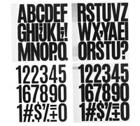 RORPOIR 24sheets Large Alphabet Stickers Peel and Stick Vinyl Letter Numbers for Mailbox Car Decorative Strong Adhesive