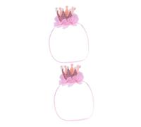 RORPOIR 2pcs Baby Girl Headband Newborn Headwear Mesh Crown Hair Band Elastic Head Wrap Photo Props Headband for Toddlers