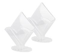 RORPOIR 2Pcs Clear Acrylic Napkin Holder Rack for Table Elegant Square Napkin Stand Versatile Storage for Kitchen Bathroom Restaurant Office Use