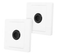 RORPOIR 2pcs Decorative Cable Wall Plates with Cable Pass Through Hole White ABS Rubber Outlet Covers Wall Plate for Hotels Wire Management