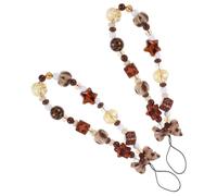 RORPOIR 2pcs Decorative Phone Wrist Strap with Leopard Print Comfortable Plastic and Resin Beaded Phone Charm Wristlet for Commuting the Go Anti-lost Hand Chain and Handbag