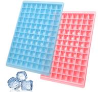 RORPOIR 2pcs Diamond Shape Ice Cube Tray with 96 Cavities Easy-Release Pp Ice Cube Mold for Kitchen and Parties for Drinks and Cocktails Random Color