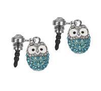 RORPOIR 2pcs Diamonds Owl Earphone Jack Plug Dust Plug for Phone Dust Mobile Accessories