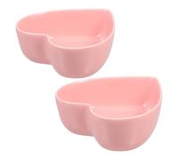 RORPOIR 2pcs Heart-Shaped Porcelain Sauce Bowls for Kitchen and Party, Well-Made Ceramic Material with Unique Heart Design to Enhance Dining Experience and Serve Desserts or Snacks