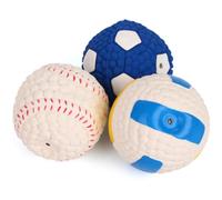 RORPOIR 2pcs Latex Dog Chew Balls for Pet Bite Resistance and Teeth Cleaning, Sturdy Teething Balls to Soothe Discomfort, for Dog Training and Playtime