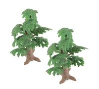 RORPOIR 2pcs Miniature Landscape Model Trees Realistic Cypress Pine Trees for DIY Scenery Crafts Home Office Decor for Small Spaces Table Landscaping