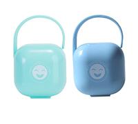 RORPOIR 2pcs Pacifier Storage Box for Portable Case Lid Plastic Design for Travel and Daily Use Keeps Pacifiers Clean and Safe Random Color