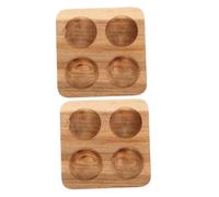 RORPOIR 2pcs Wood Egg Tray Storage Dish for Fridge and Kitchen Countertop Farm Egg Holder Decorative Organizer Space-saving Shelf Fresh Tray Design