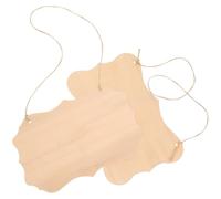 RORPOIR 2pcs Wood Plaques Blank for Crafting Unfinished Wood Chip DIY Craft Painting and Carving with Hanging Accessories, Simple Elegant Style for Wedding Directions and Home Decoration