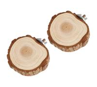 RORPOIR 2pcs Wooden Standing Platforms for Hamsters and Parrots, Safe and Creative Bird Cage Accessories with Unique Shape and Delicate Look Design, Household Pet Multi-use